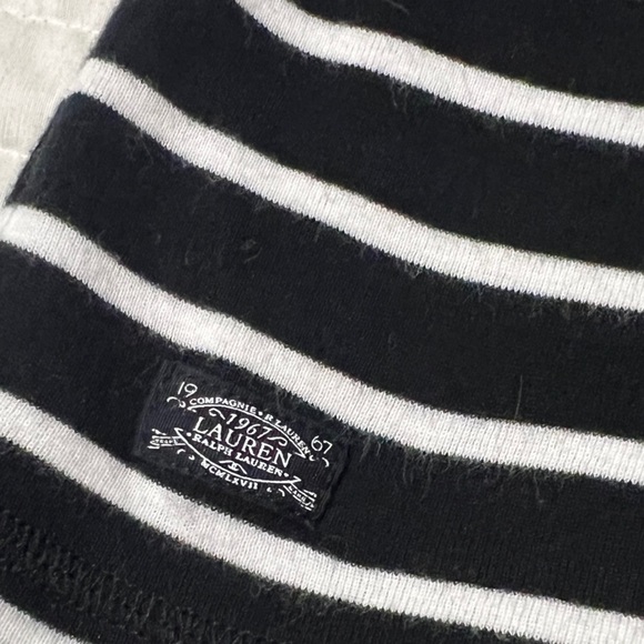 LRL Striped 3/4 Sleeves Top M - Picture 7 of 8